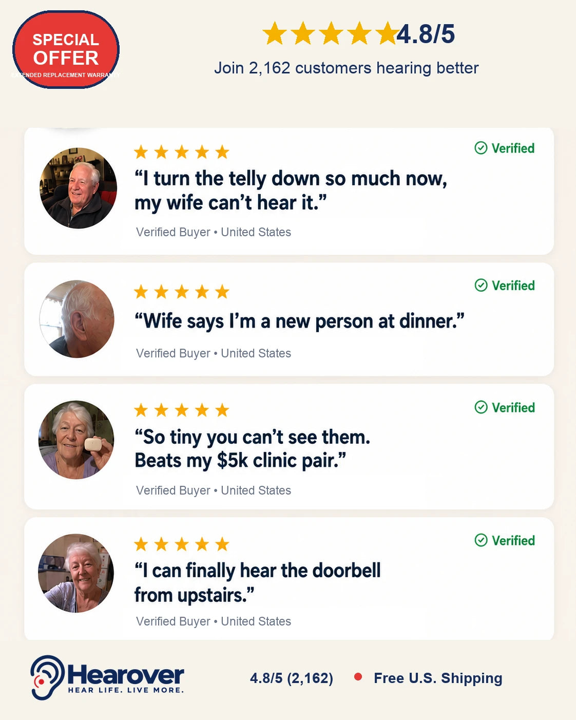 HearOver® Classics : Hearing aids